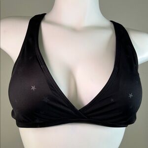 JoyLab Black Star Pattern Bikini Top MEDIUM